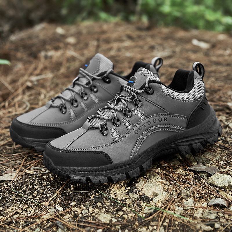 MEN'S LEATHER COMFORTABLE OUTDOOR CASUAL HIKING SHOES