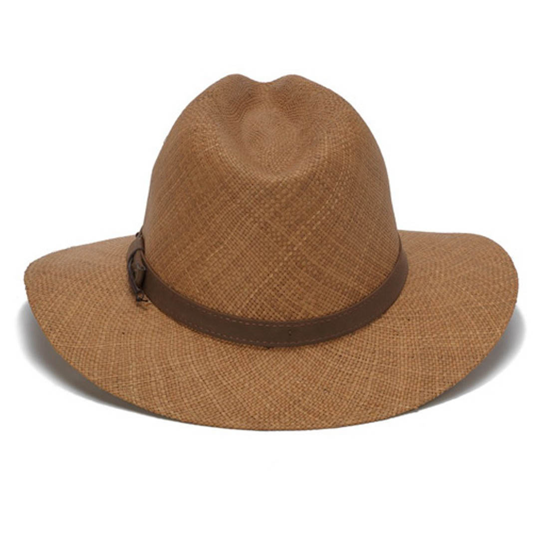 LIGHT BROWN-Loreto Ecuador Straw Panama Hat -  Paja Toquilla [Fast shipping and box packing]