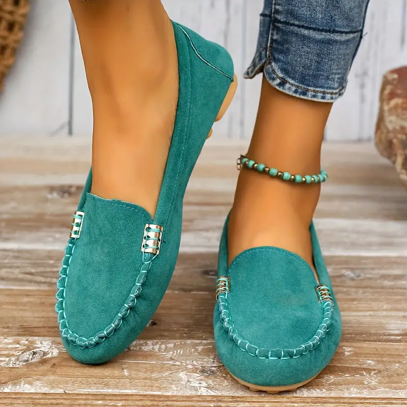 Orthoture's Round-Toe Flats,Breathable Orthopedic Slip On Walking Shoes