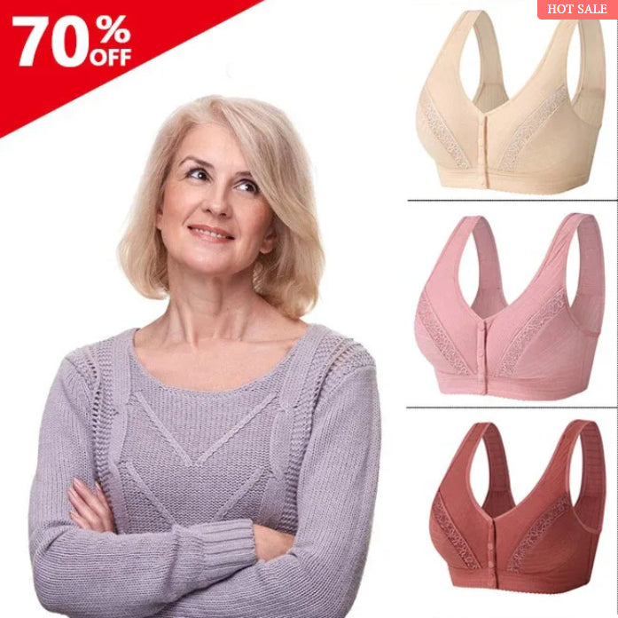 2023 FRONTKNOPF-BH AUS ATMUNGSAKTIVER, HAUTFREUNDLICHER BAUMWOLLE