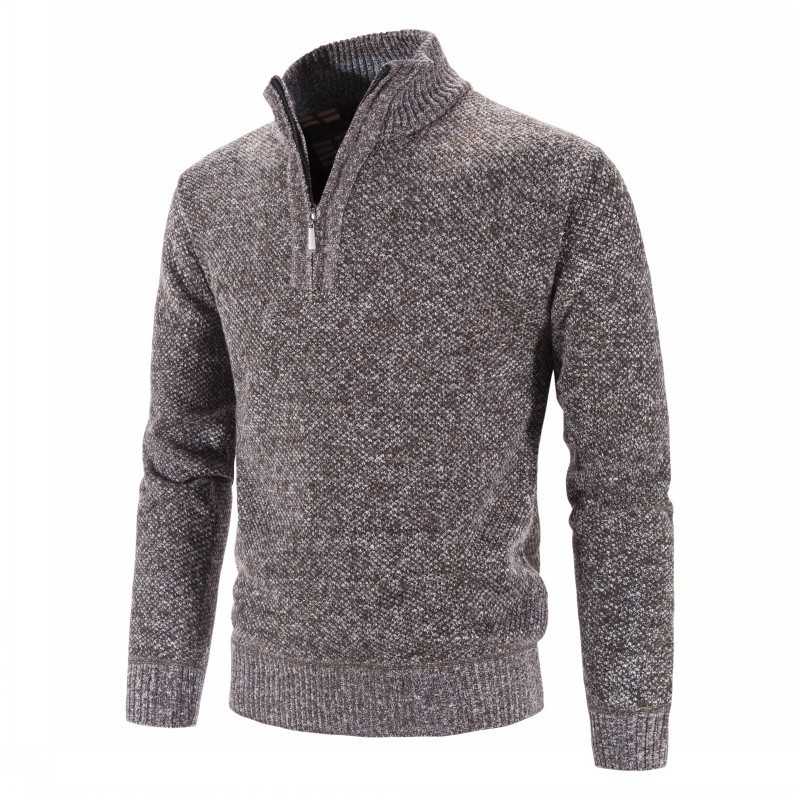 Kaschmirpullover mit Reißverschluss für Herren