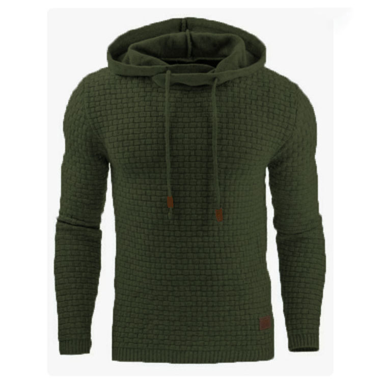 Long-sleeved hooded warm colored sweatshirt coat
