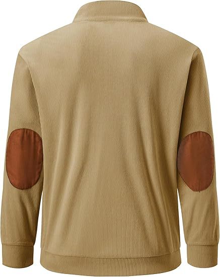 Men's Casual Long Sleeve Stand Collar Pullover Sweatshirts With Pocket