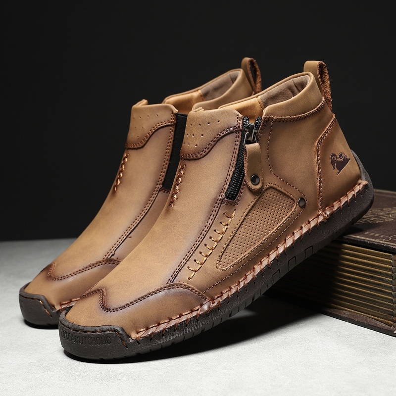 ✅ ASTM-zertifizierte Herren-Arbeitsstiefel aus Leder – Strapazierfähig, wasserdicht und rutschfest