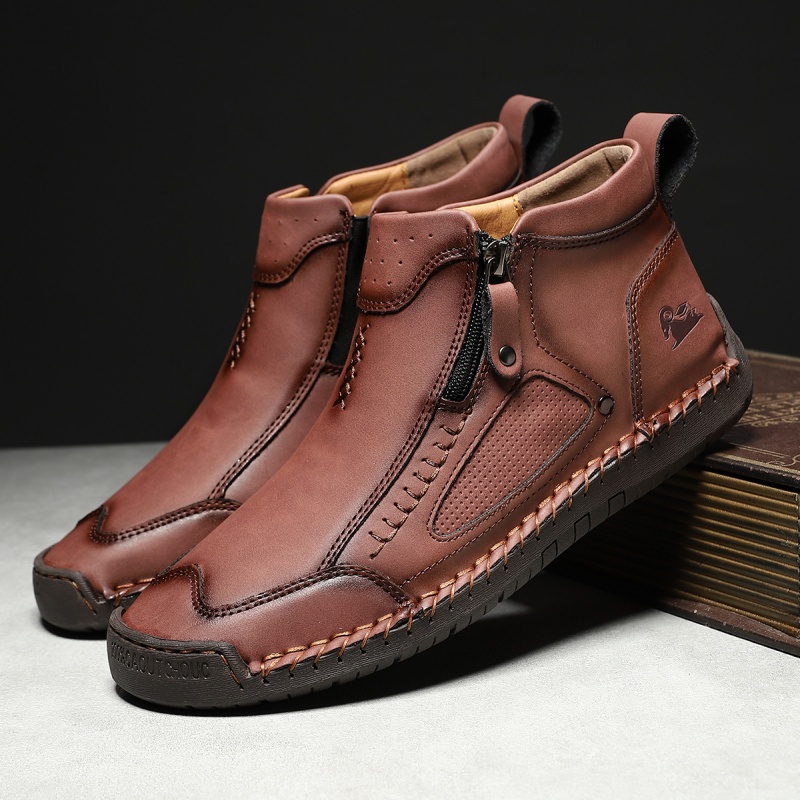 ✅ ASTM-zertifizierte Herren-Arbeitsstiefel aus Leder – Strapazierfähig, wasserdicht und rutschfest