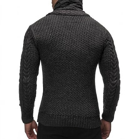 Men's Casual Scarf Jacket Pocket Sweater