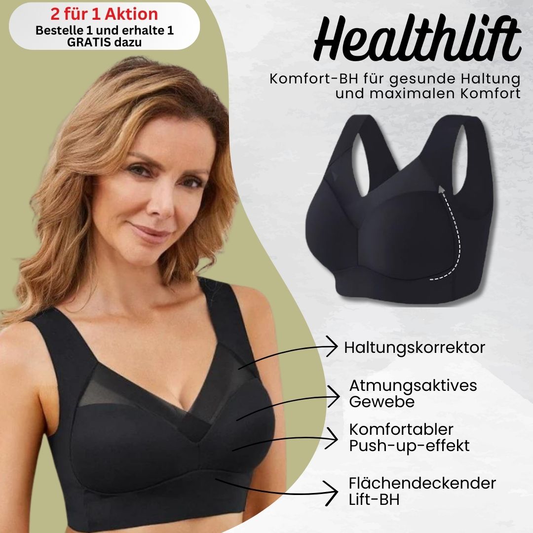 2x Healthlift: bügelloser Komfort-BH für bessere Haltung - 2 für 1 Aktion