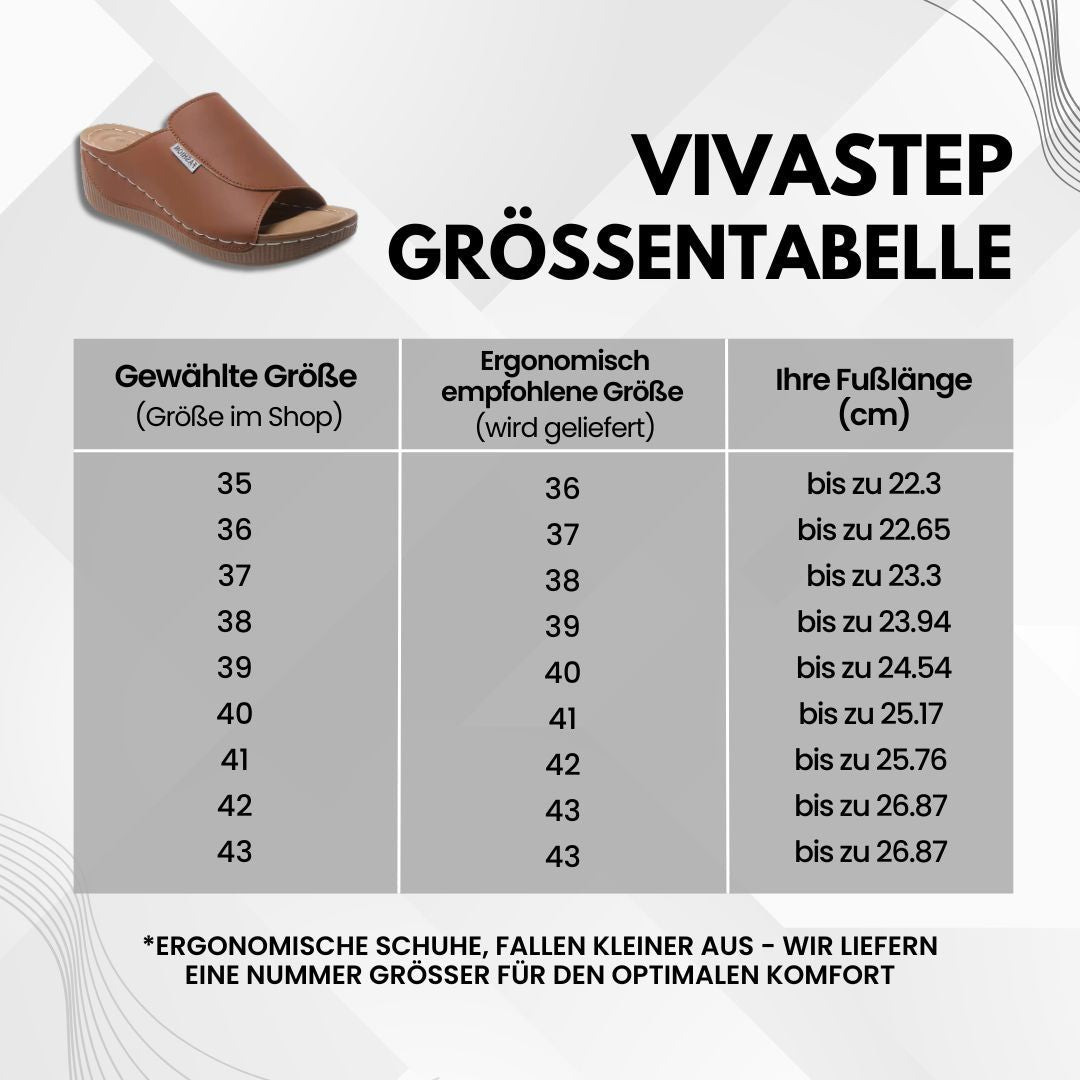 VivaStep Sandalen - Anatomisch entlastende & rutschfeste Sandalen | Ergonomisches Design-Kostenloser Versand