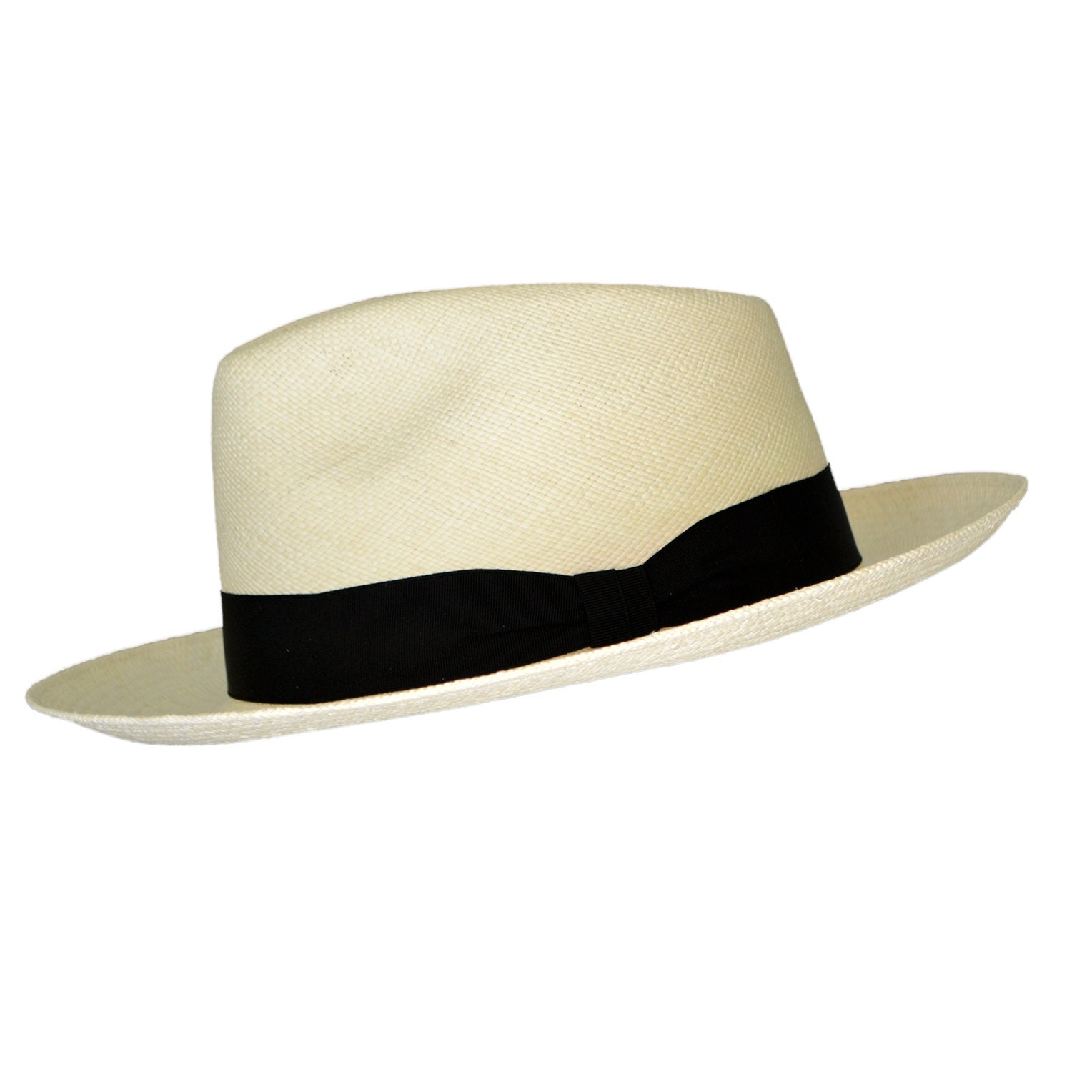 Advanced Teardrop Fedora Panama Hat-Natural Toquilla Straw-Handwoven in Ecuador