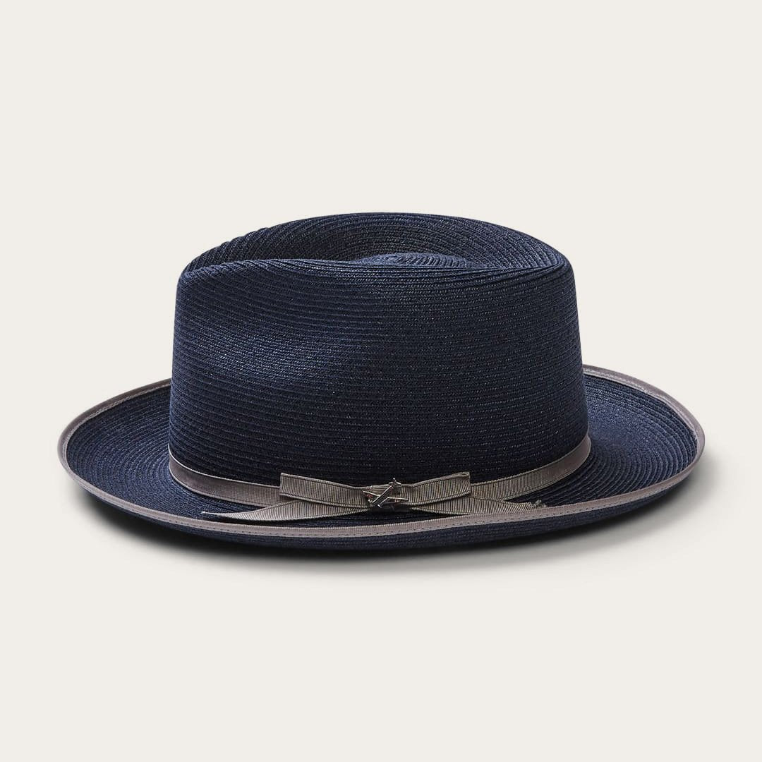 STRATOLINER HEMP FEDORA -NAVY [BUY 2 FAST SHIPPING & BOX PACKING]