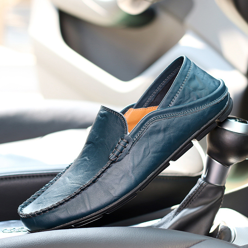 🔥Hot Sale🎁--60% OFF 🎉 Men's Comfy Casual Leather Driving Style Slip On Leather Loafer