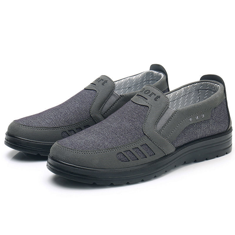 MEN'S EXTENDED WIDTH FOOT AND HEEL COMFORTABLE INSOLE NON-SLIP SNEAKERS-burnzay
