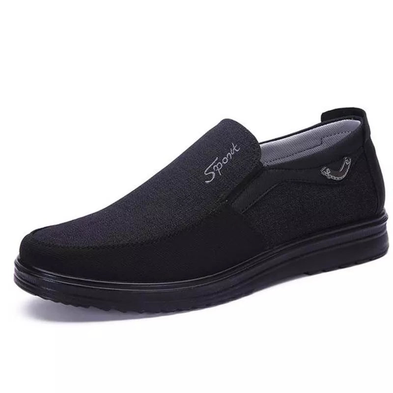 MEN'S EXTENDED WIDTH FOOT AND HEEL COMFORTABLE INSOLE NON-SLIP SNEAKERS-burnzay