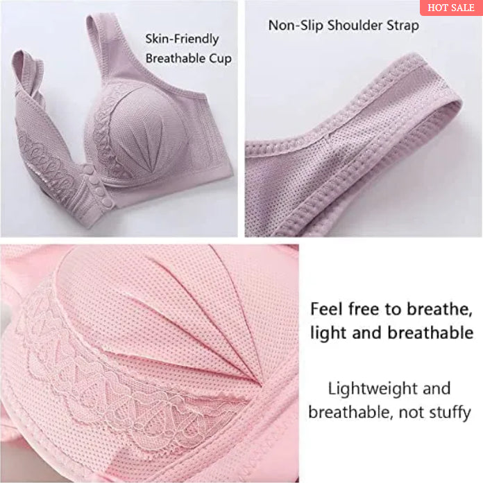 2023 FRONTKNOPF-BH AUS ATMUNGSAKTIVER, HAUTFREUNDLICHER BAUMWOLLE