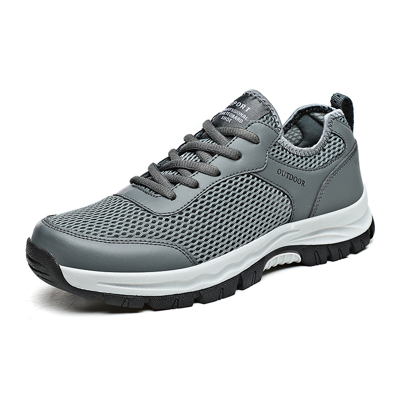 Rutschfeste Outdoor-Bergsteigen-Schuhe aus Leder und Mesh für Herren