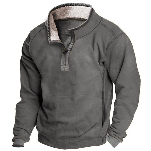 Men's Cashmere Casual Stand Collar Sweatshirts