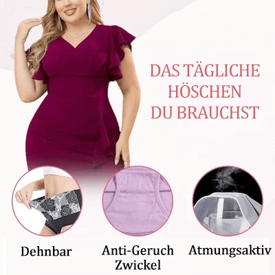 🔥2 Kaufen, erhalte 1 gratis👙Rosenunterwäsche aus reiner Baumwolle mit hoher Taille (Bauch schlankmachend, Feuchtigkeitsaufnahme und antibakteriell)