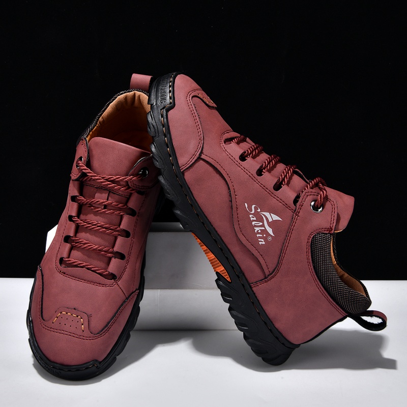 ✅ASTM-zertifizierte Premium-Outdoor-Schuhe aus Leder für Herren – breite Zehenpartie, Fußgewölbeunterstützung, wasserdicht und rutschfest