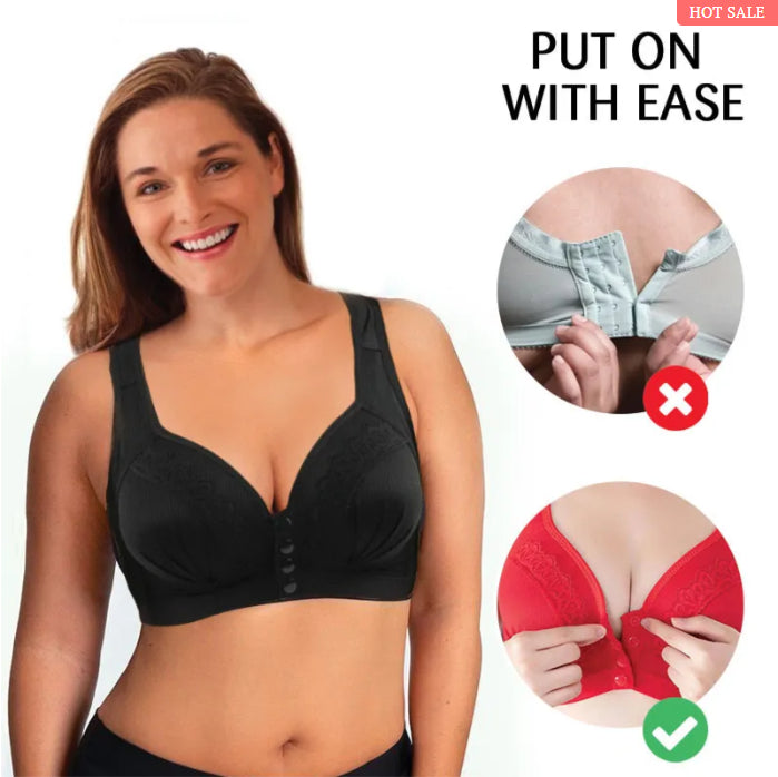 2023 FRONTKNOPF-BH AUS ATMUNGSAKTIVER, HAUTFREUNDLICHER BAUMWOLLE