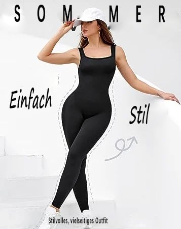 🔥Last-Day-Aktion 70% RABATT🍑Einfarbiger Leggings-Sport-/Yoga-Overall