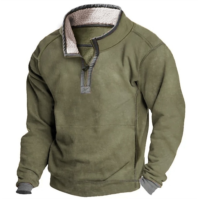 Men's Cashmere Casual Stand Collar Sweatshirts