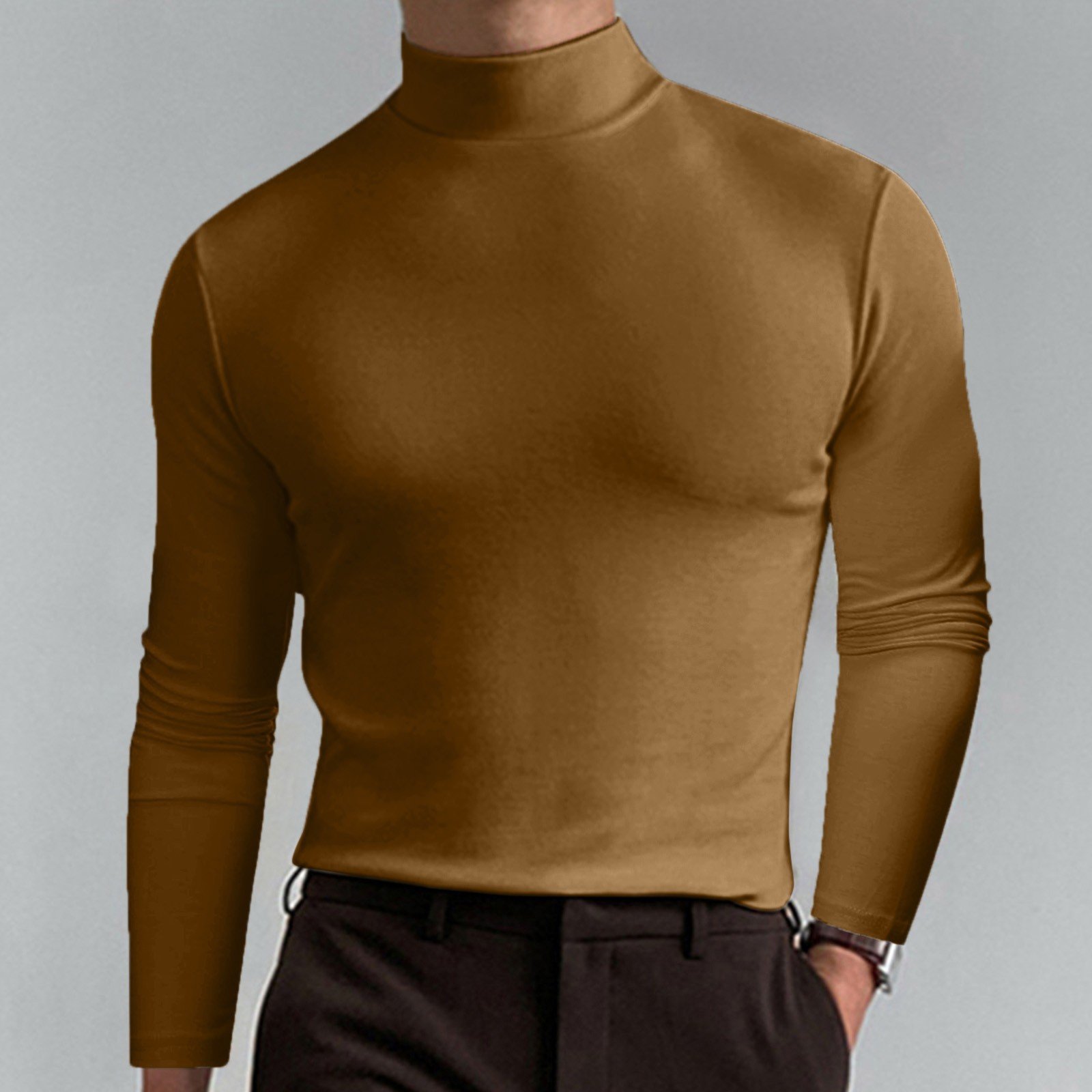 Men's Winter High Neck Slim Long Sleeve
