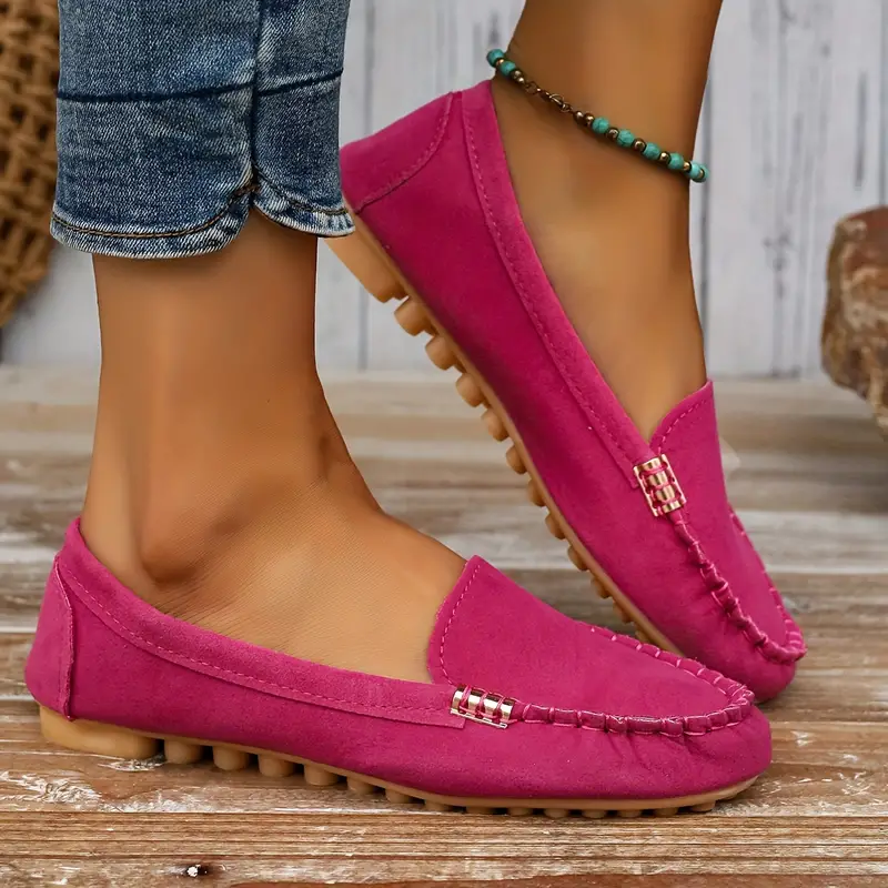 Orthoture's Round-Toe Flats,Breathable Orthopedic Slip On Walking Shoes