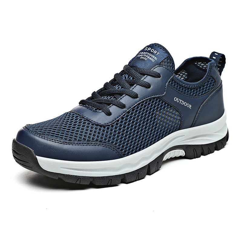 Rutschfeste Outdoor-Bergsteigen-Schuhe aus Leder und Mesh für Herren