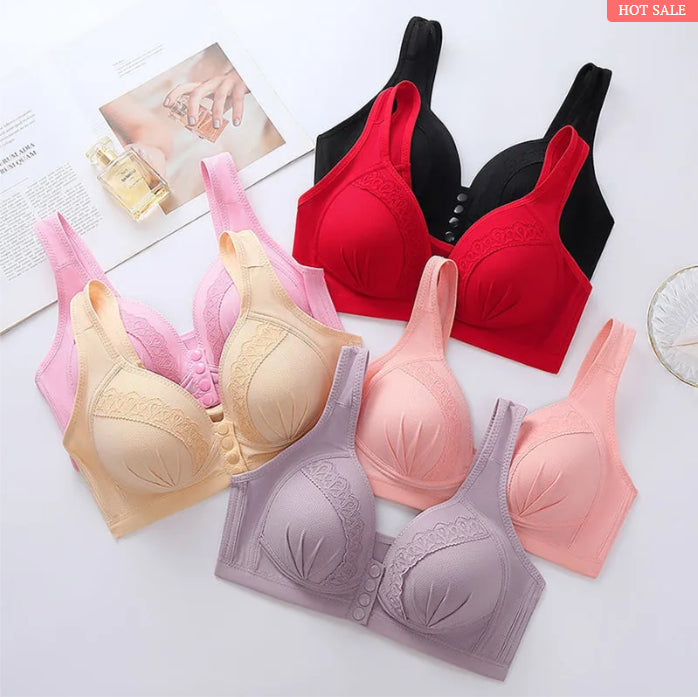 2023 FRONTKNOPF-BH AUS ATMUNGSAKTIVER, HAUTFREUNDLICHER BAUMWOLLE