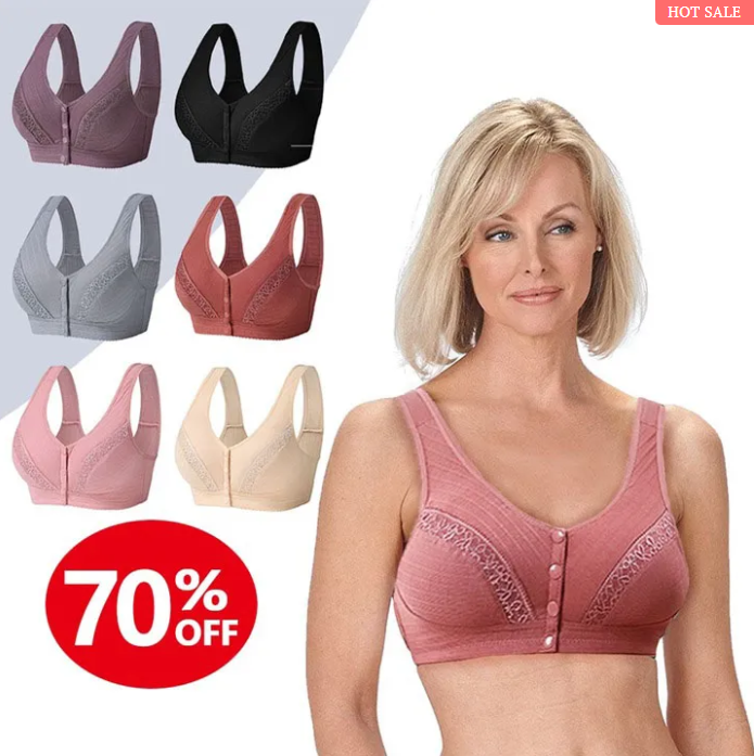 2023 FRONTKNOPF-BH AUS ATMUNGSAKTIVER, HAUTFREUNDLICHER BAUMWOLLE