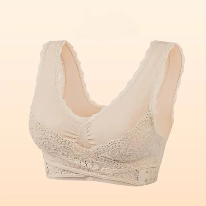🔥2 Kaufen und 10% Rabatt erhalten👙Bequeme Korsett-BHs aus Spitze mit überkreuzter Schnalle an der Vorderseite😊
