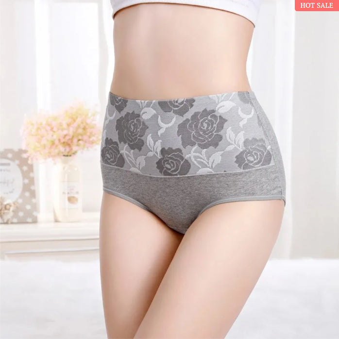 BAUMWOLLE HOHE TAILLE BAUCH ABNEHMEN HYGROSKOPISCHE ANTIBAKTERIELLE UNTERWÄSCHE