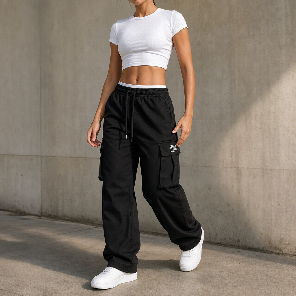Easeway – Bequeme Cargohose mit geradem Bein
