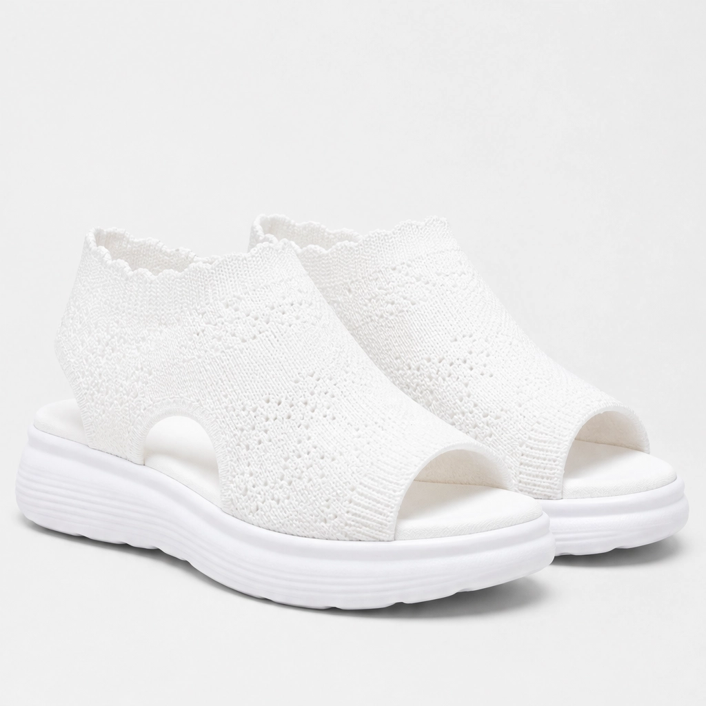 Willowstep™ – Atmungsaktive, gepolsterte Plateau-Sandalen aus Strick + 50 % Rabatt