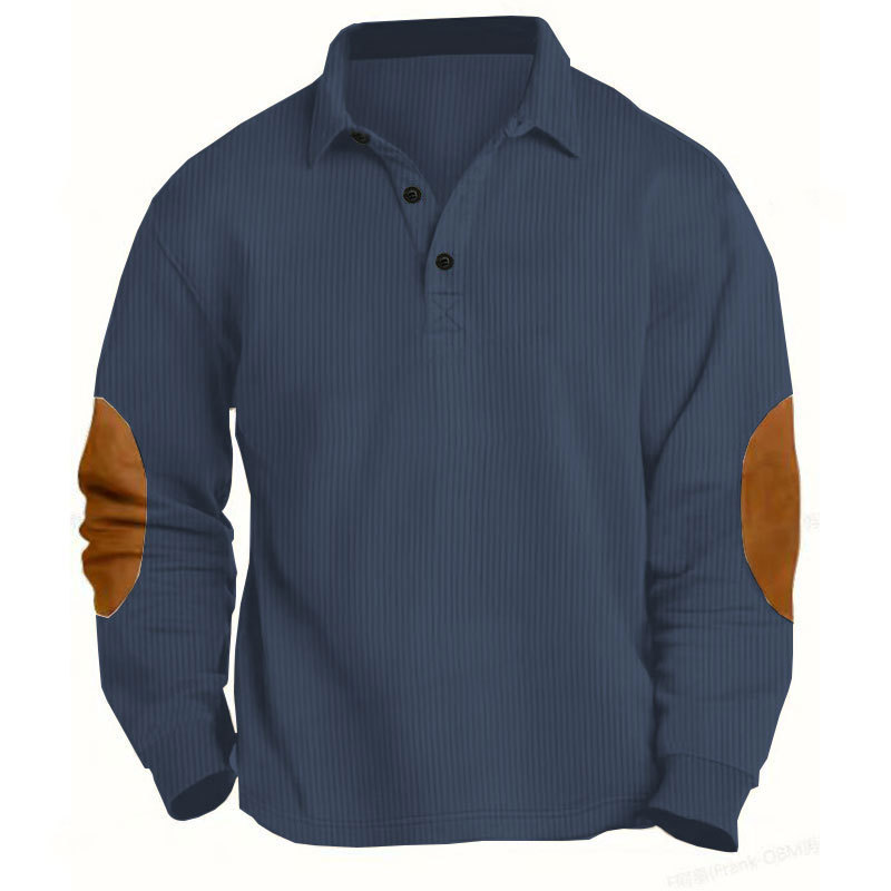 Langärmliger Outdoor-Pullover mit Revers für Herren