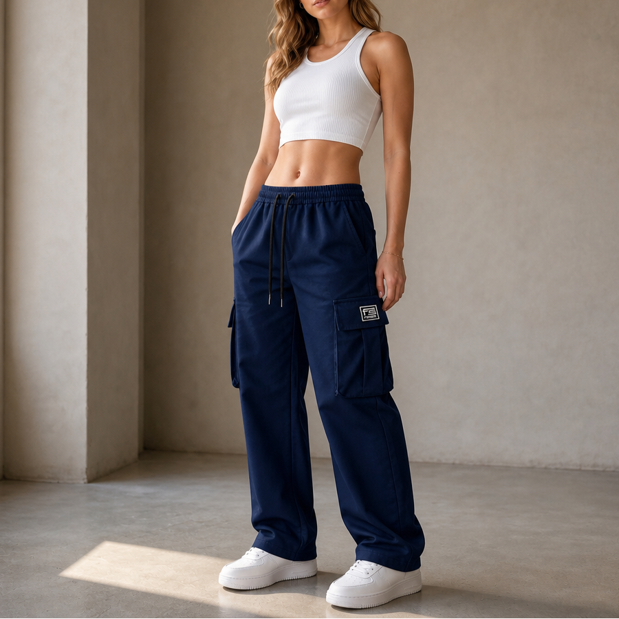 Easeway – Bequeme Cargohose mit geradem Bein