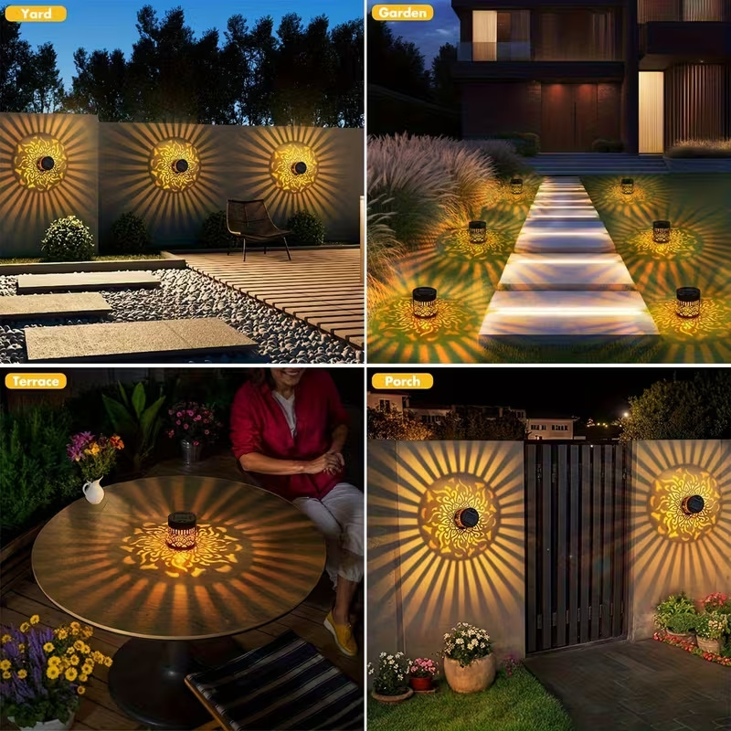 💥Last Day 70% OFF🔥Solar Mandala Wall Light Outdoor Garden Fence Projector Lamp Patio Ambient Decor