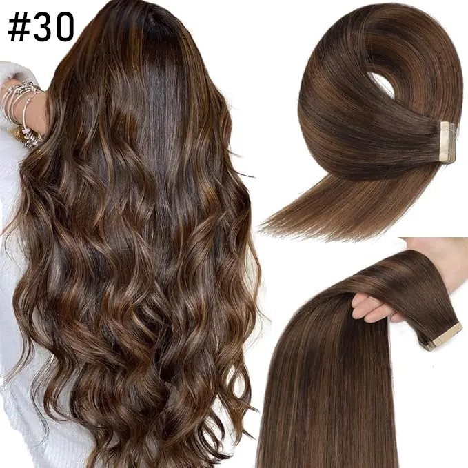 🔥 Each Only $1.47 Today🎁Virgin Human Hair Seamless Tape-In Extensions-20pieces