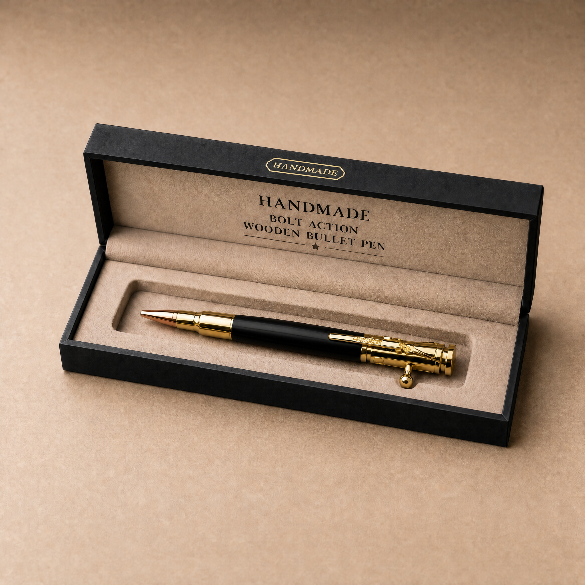 💥🖊100% Handmade Bolt Action Wooden Bullet Pen | Crafted From Real Wood & Bullet Casing