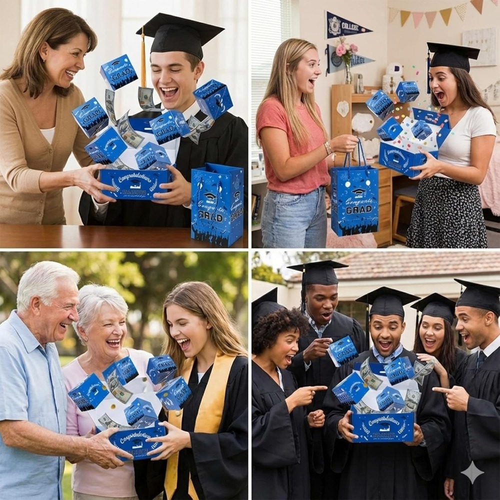 2026 Graduation Surprise Pop-Up Gift Box – Exploding Money Box & Celebration Gift Set