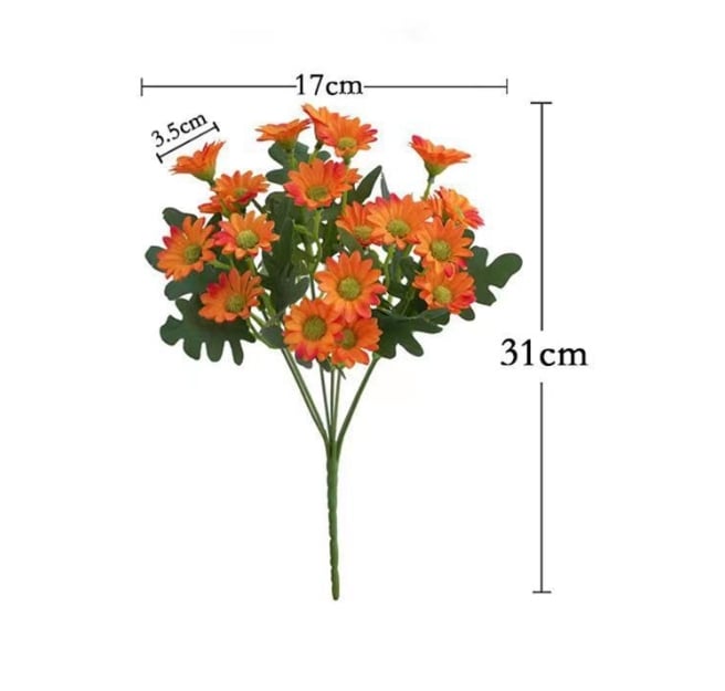 🏆Flash Sale⚡Artificial Outdoor Sunset Mums Flowers - UV resistant, Waterproof, Windproof