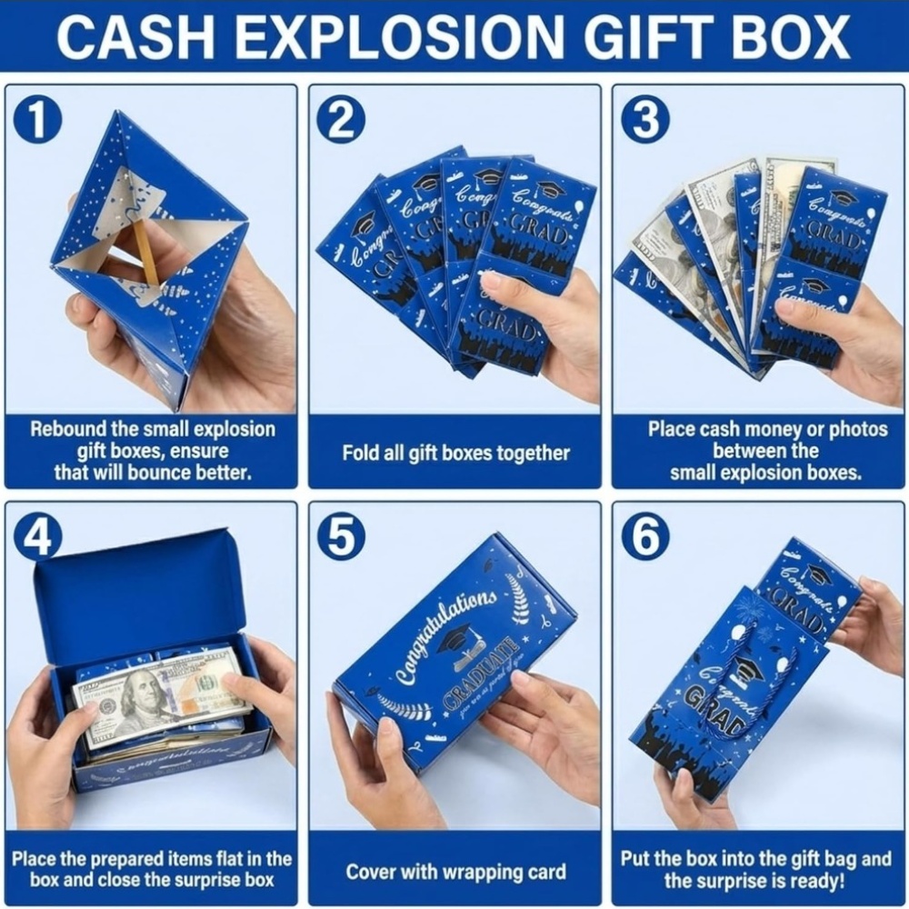 2026 Graduation Surprise Pop-Up Gift Box – Exploding Money Box & Celebration Gift Set