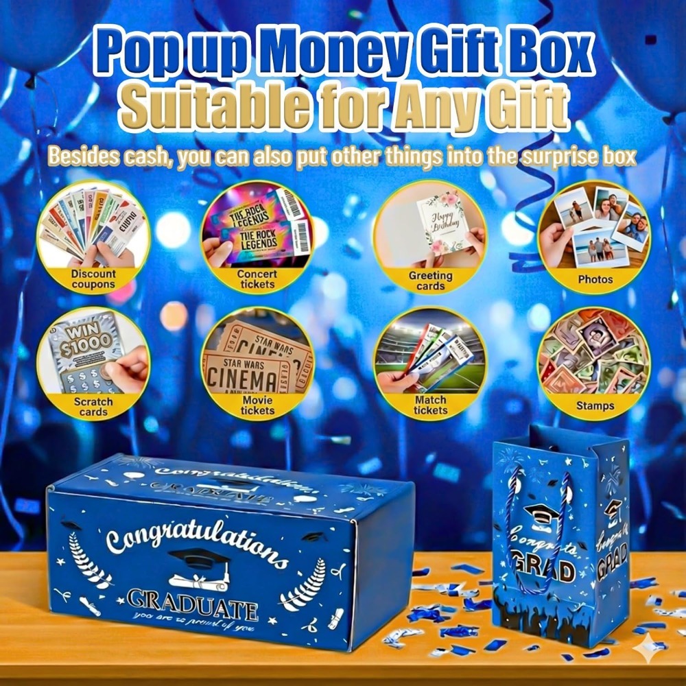 2026 Graduation Surprise Pop-Up Gift Box – Exploding Money Box & Celebration Gift Set