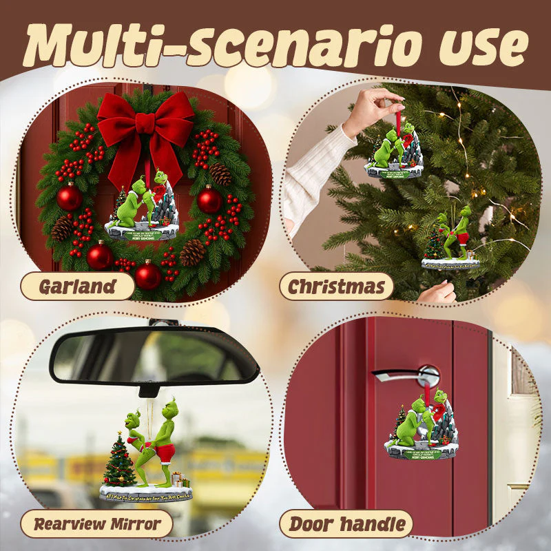 🔥 $9.99 On Sale Today Only🎁Grinch Couple Christmas Ornament Set