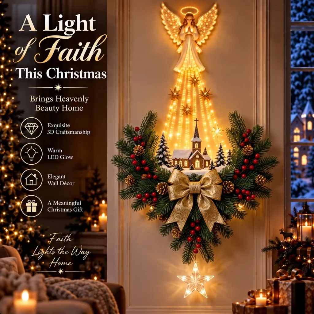 ✨Last Day 70% OFF✨ Heavenly Christmas Wall Lights – Lighted Holiday Decor