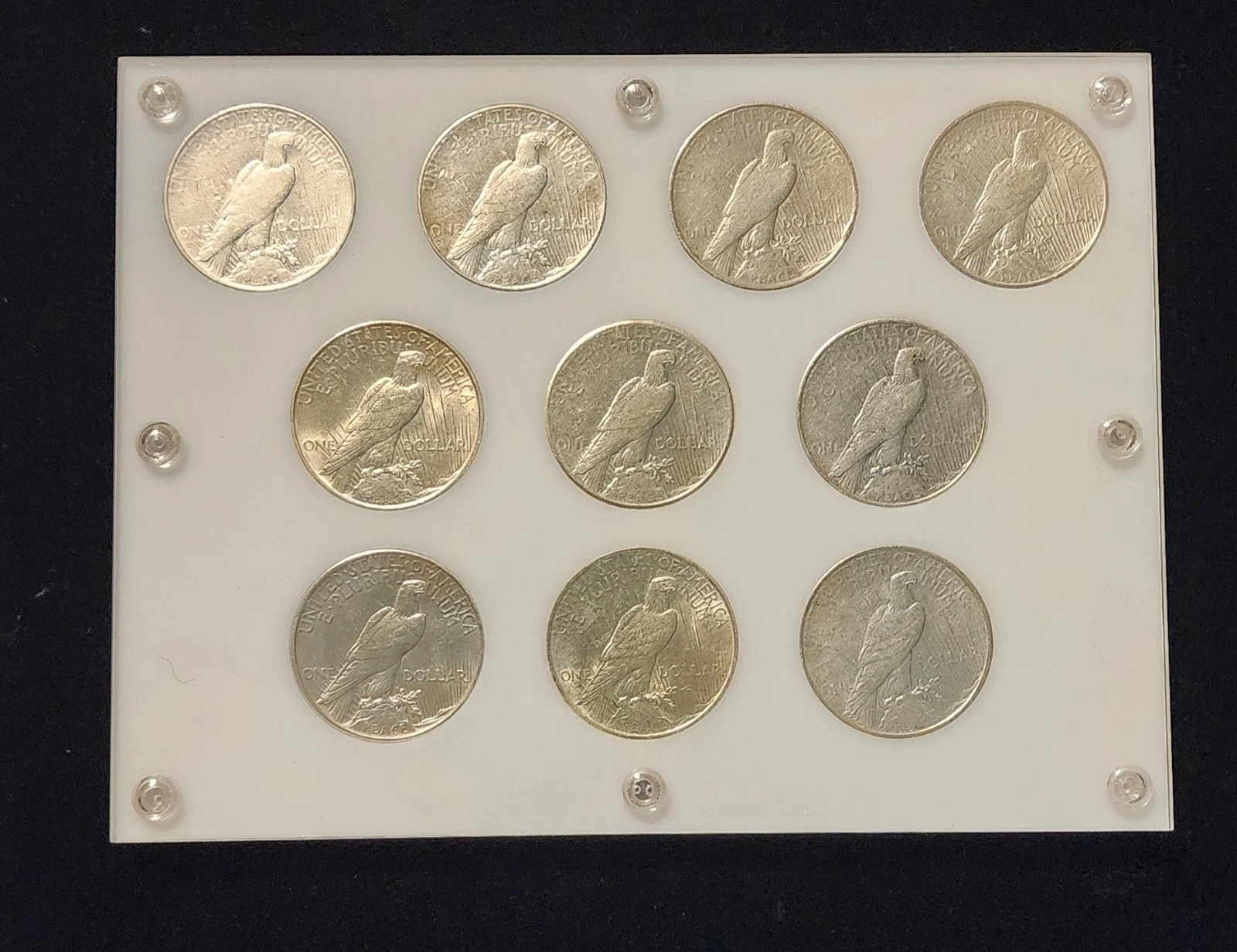 💥 Last 10 Sets Left! Complete 1921–1935 Peace Silver Dollar Set • 10 Pcs • MS65💰