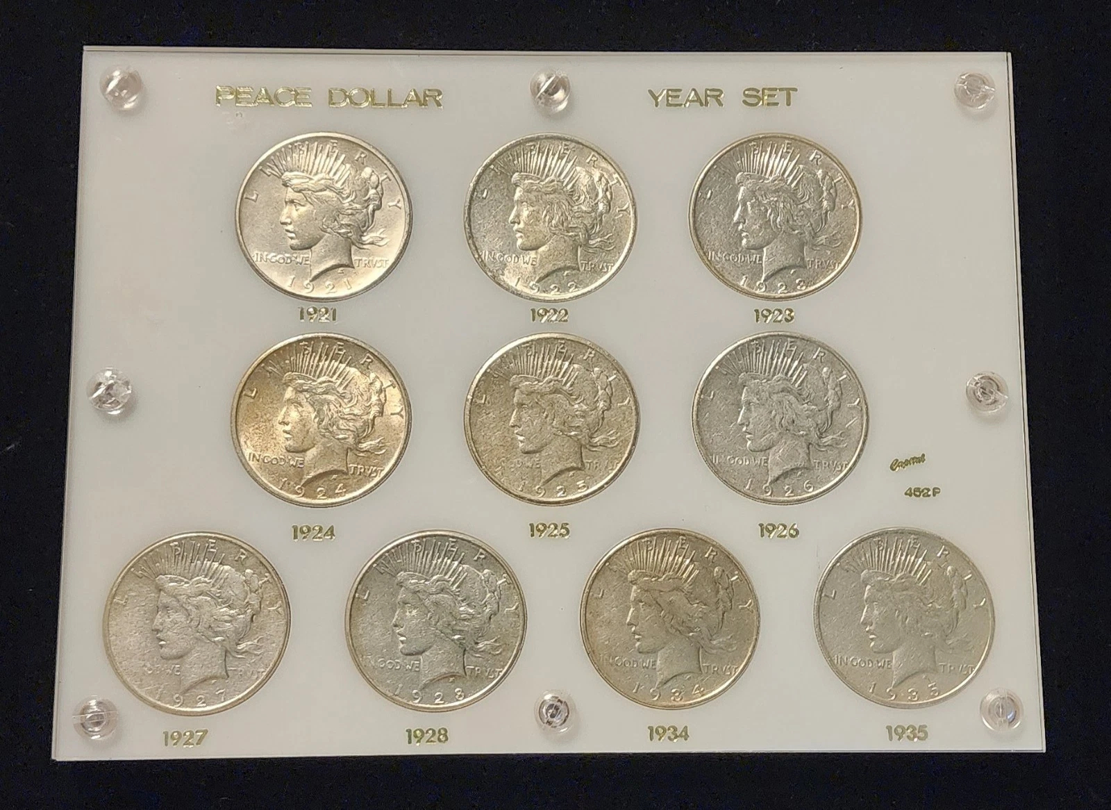 💥 Last 10 Sets Left! Complete 1921–1935 Peace Silver Dollar Set • 10 Pcs • MS65💰