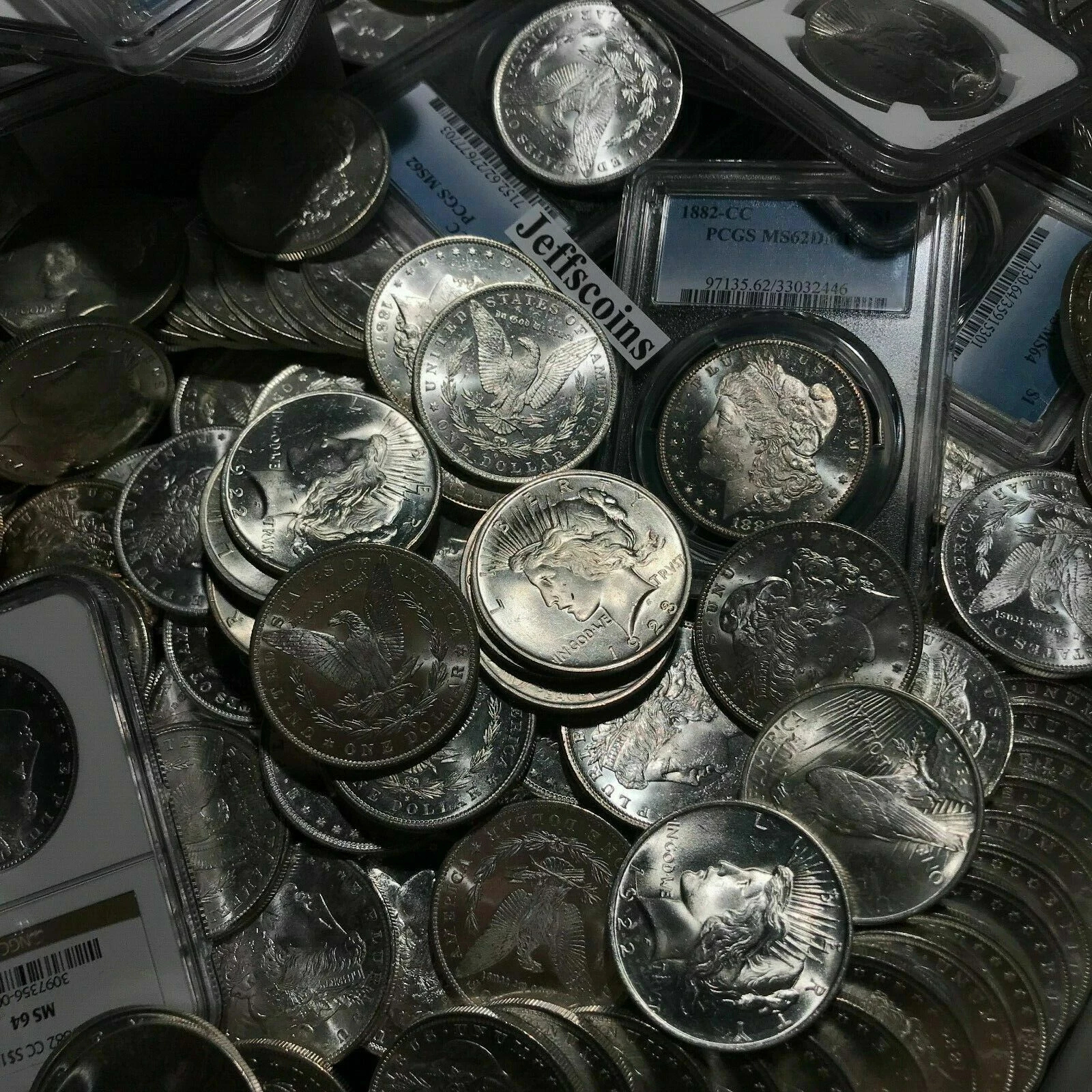 💥 Last 10 Sets Left! Complete 1921–1935 Peace Silver Dollar Set • 10 Pcs • MS65💰
