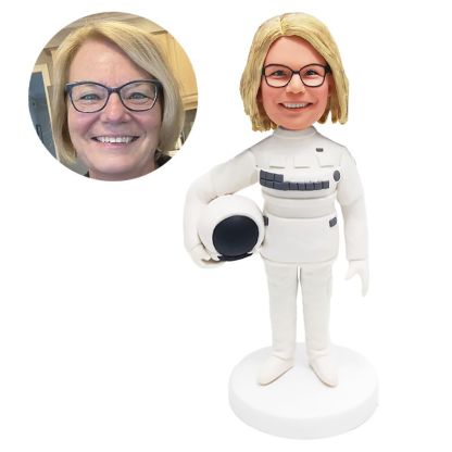 custom made bobblehead figure female astronaut