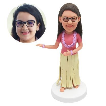 customized hula girl bobblehead